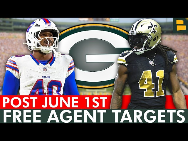 HUGE Packers Salary Cap News & Green Bay Packers Free Agent Targets Post-June 1st Ft. Alvin Kamara