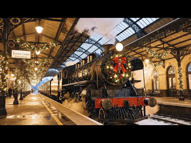 🎁 1 Hour+ of Cozy Christmas Market Vibes 🎶 Snowy Winter City, Holiday Lights & Relaxing Music ❄️