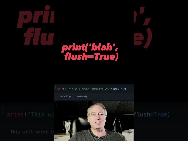 Immediately flush output from Python print 🐍 #shorts #python