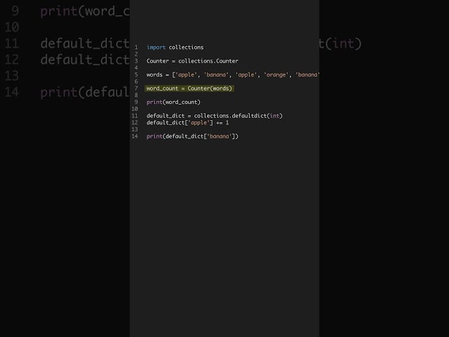 Collections Module in 60s - Simplify Code #shorts