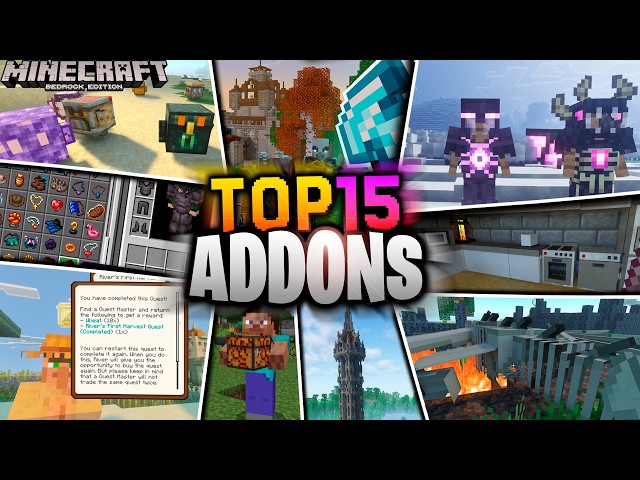 TOP 15 ADD-ONS [MOD] PARA MINECRAFT BEDROCK 26.3 a 26.12+| / MEJORES ADDONS PARA TU MUNDO SURVIVAL