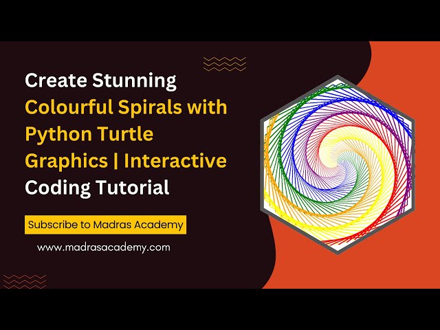 🎨 Create a Colourful Spiral with Python Turtle! | Interactive Python Graphics Tutorial 🐍✨