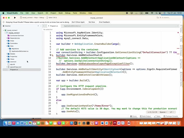 How to connect ASP.NET MVC Web Application with MySQL database | ASP.NET macOS Part 02 | phpMyAdmin
