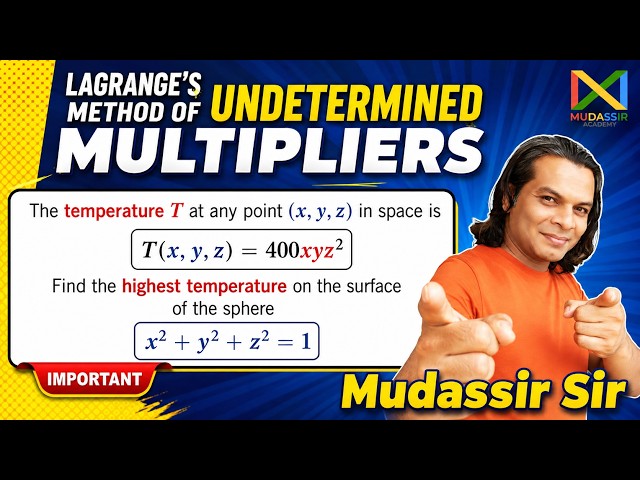 Lagrange's Method of Undetermined Multipliers: Complete Solution | BTech