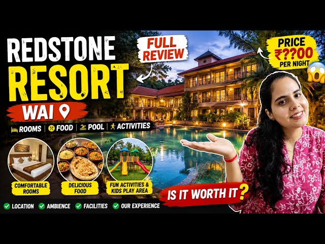 Best Resort Near Pune? 🌿 Redstone Resort Wai Full Review | Price, Food, Rooms & Pool