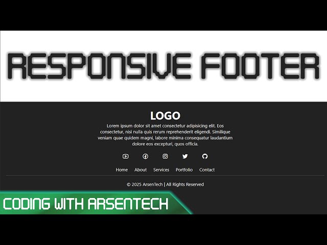Build a Responsive Footer Step-by-Step using HTML & CSS!