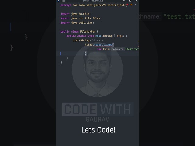 Mini Project: Java File Sorter | Organize Files Automatically #Shorts
