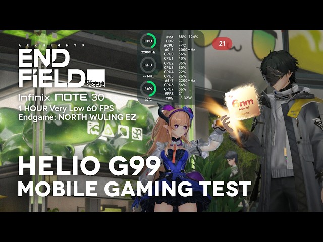 Arknights Endfield — Mobile Test with FPS meter | Infinix NOTE 30 — Helio G99 (8GB RAM) | 1080p60