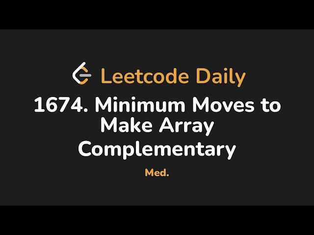 1674. Minimum Moves to Make Array Complementary | Leetcode Daily - Python