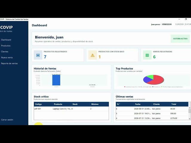 Sistema de Control de Ventas desarrollado en Java + SQL Server