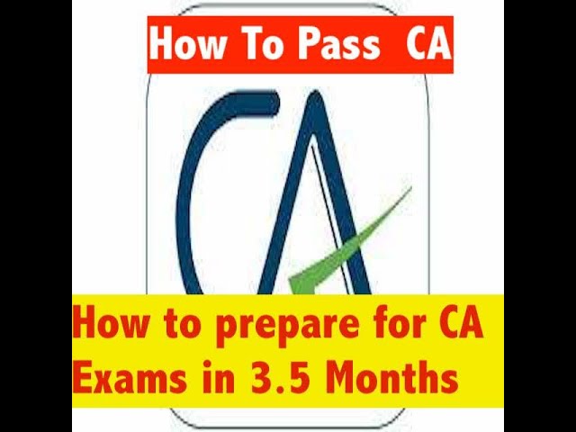How to study for CA in 3.5 Months. CA is luck by chance or needs hard work: