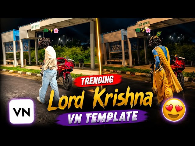 Trending Lord Krishna Reels VN Template Code & Prompt | Viral Ai Shri Krishna Reels Editing VN Code