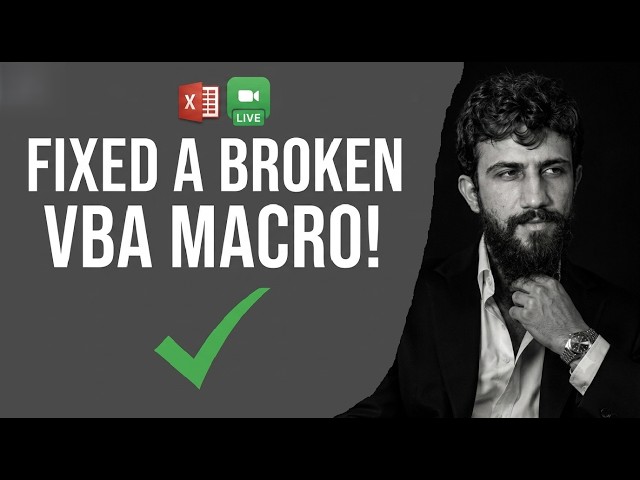 Fixing a client's Excel VBA on Zoom Live meeting - Uncut