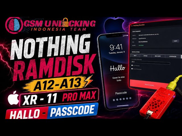 NOTHING RAMDISK BYPASS HALLO - PASSCODE A12-A13 