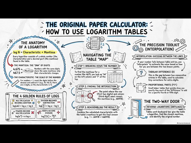 Learn Calculus from the Beginning:  Logarithms:  The Paper Calculator How Old Calculators Worked
