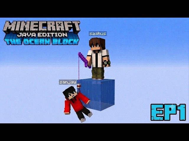 I Hooked My Friend On ONE Block of Ocean! | Minecraft Ocean Block #1 | Telugu | @TheSanjayRaoYT