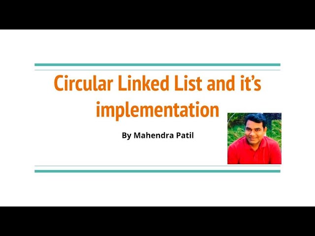 #LinkedList #CircularLinkedList Circular Linked List  and it's implementation (C Code)