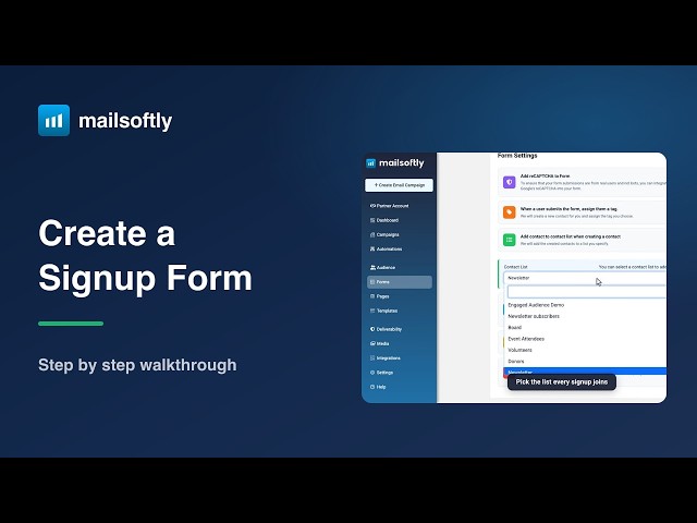 How to Create an Email Signup Form and Embed It on Your Site | Mailsoftly