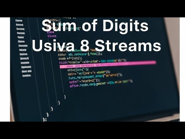 Java Coding Interview Question  Sum of Digits Using Java 8 Streams #ManishArya