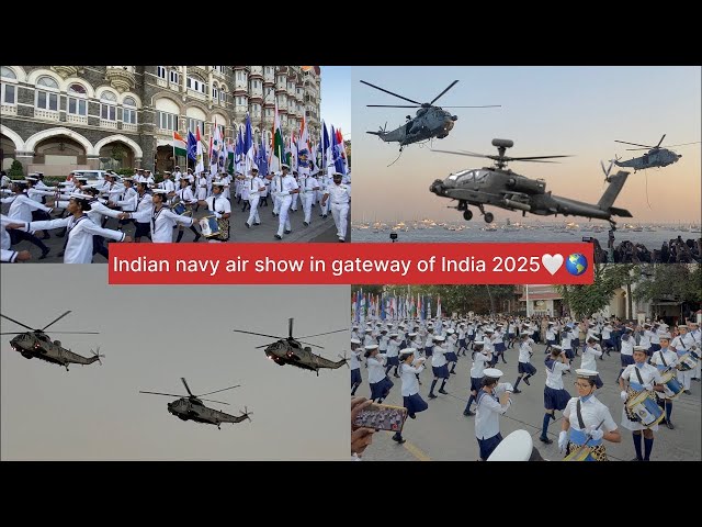 Indian navy air show in gateway of India 2025🤍🌎Indian navy day 2025🥰