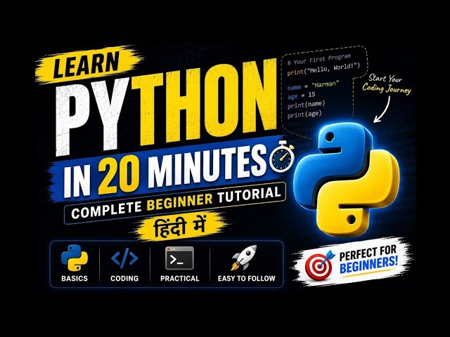 Python Tutorial for Beginners in Hindi | Learn Python from Scratch (2026)