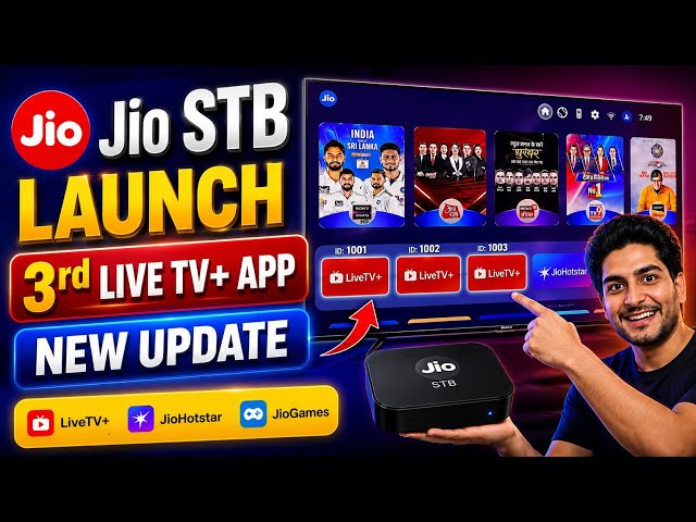 Jio Launch 3rd Live Tv+ App | Jio AirFiber STB New Update 