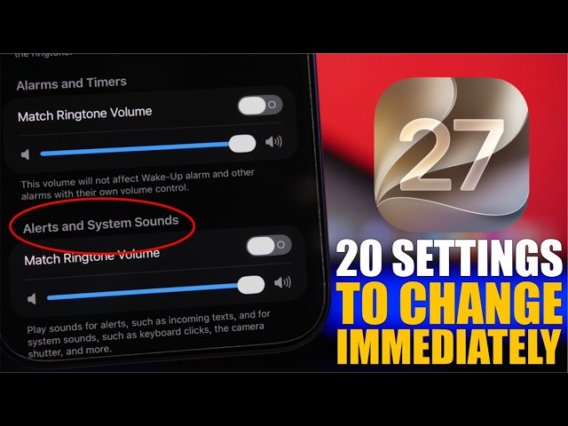 iOS 27 - 20 Settings You NEED to Change Immediately !
