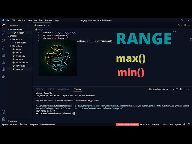 How to calculate Range with python