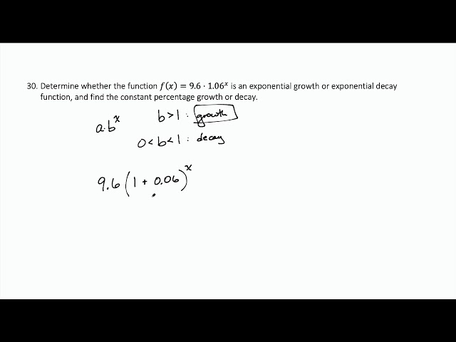 Example Exponential Models and Constant Percentage Change