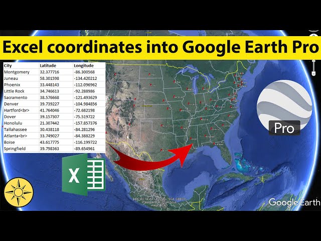 Importing Excel coordinates into Google Earth Pro