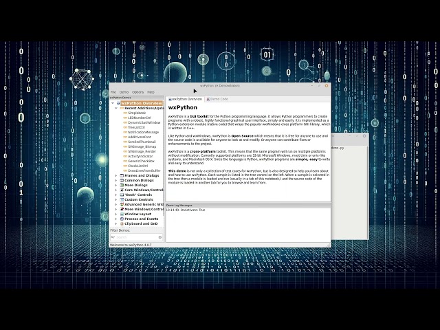 Instalar y ejecutar demo wxPython