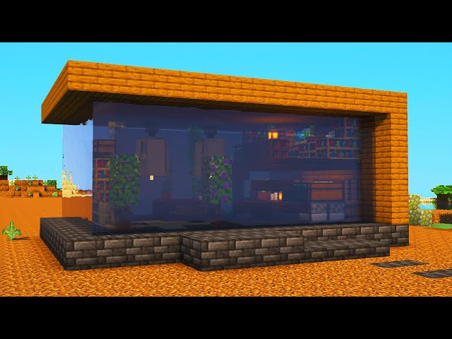 Minecraft Modern Waterfall House Tutorial | How to Build a Waterfall Wall Base