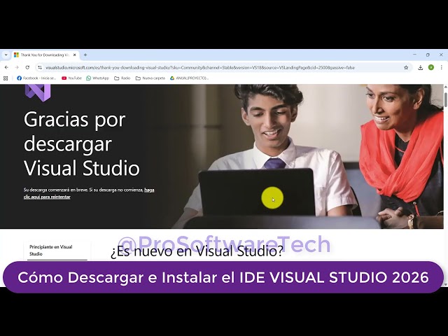 DESCARGA e INSTALACIÓN de VISUAL STUDIO 2026 paso a paso 💻🚀