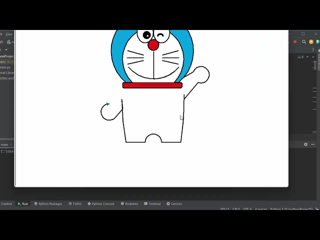 Creating Doremon with Python@COMPUTEREXCELSOLUTION