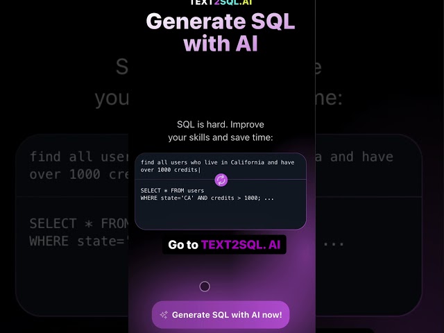 AI TOOL FOR SQL 🔥🔥 #sql #dataanalytics #ai