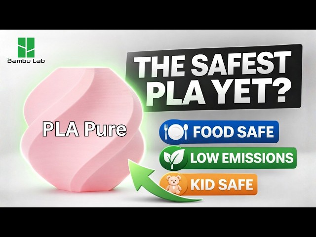 ¡NUEVO Bambu Lab PLA Pure a prueba! Explicación de filamento apto para alimentos, seguro para niñ...