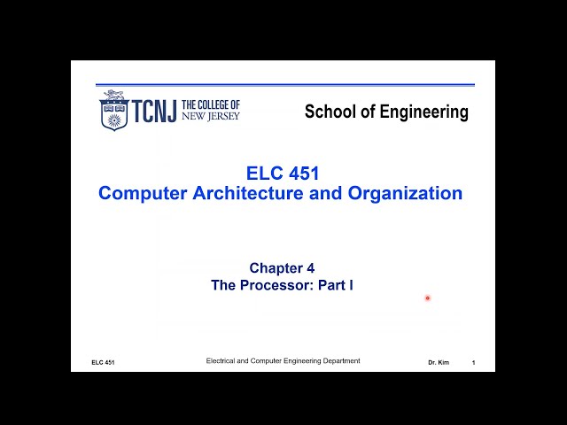 Computer Architecture Course - Chapter 4 - Processor - Part 1