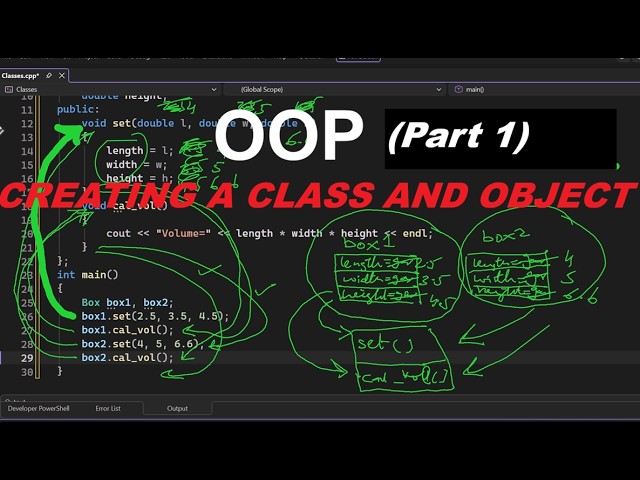 Creating a Class and Object - Object Oriented Programming in C++ (Part 1)