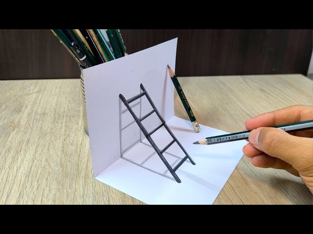 👉 You Won't Believe How Easy It Is to Draw a 3D Staircase with This Trick! - 3D Drawings
