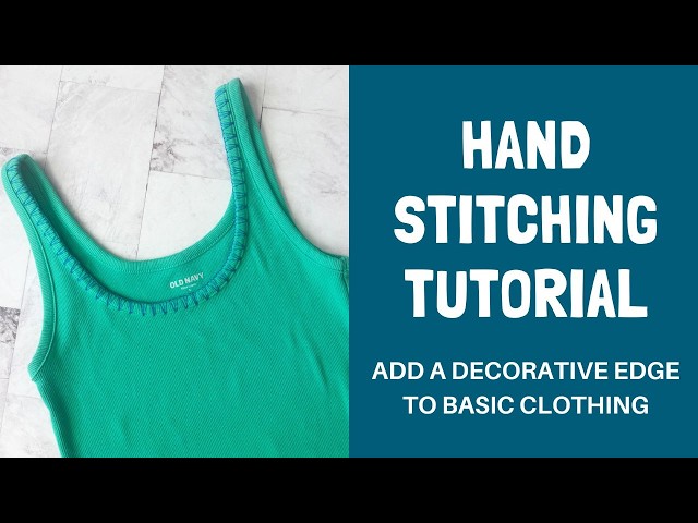 How to Sew a Blanket Stitch on Clothing | Easy Hand Sewing Tutorial