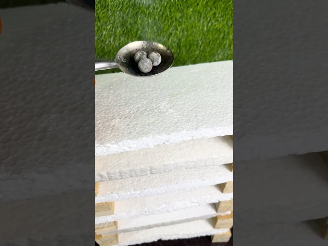 1000°C Red Hot Metal vs Thermocol 😱 | Satisfying Melt Experiment #shorts #satisfying #asmr #ytshort