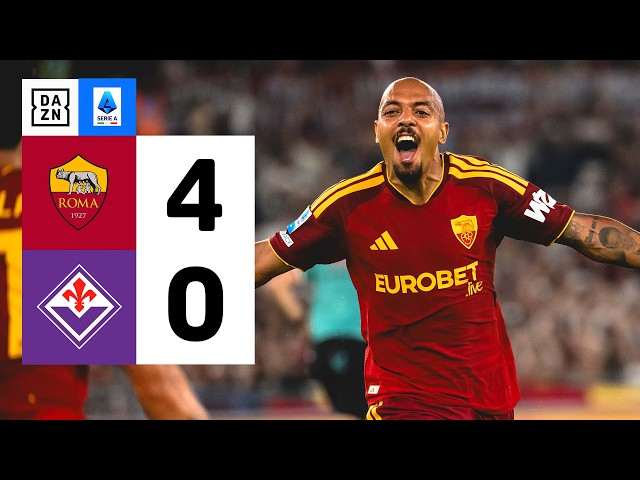 Roma vs Fiorentina (4-0) | Resumen y goles | Highlights Serie A