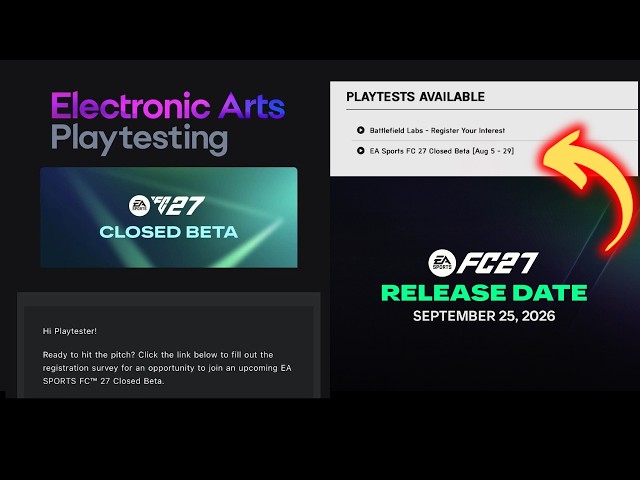 How to Register EA Playtesting and How to Get FC 27 Beta Invitation Link Code in PS5 Xbox PC Free ‼️