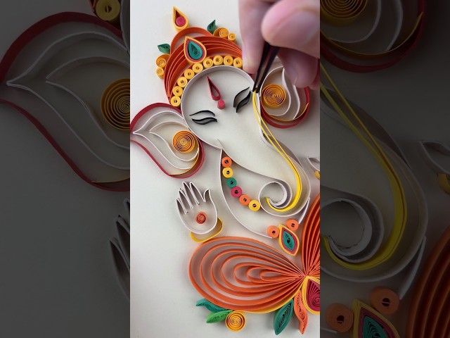 Happy Ganesh Chaturthi! 🌺✨ #quilling #ganesh #art