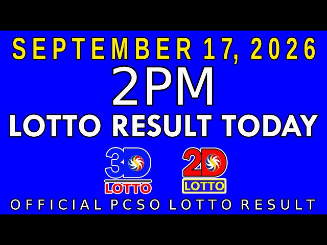 2pm Lotto Result Today September 10 2026 Swertres 3D Lotto Ez2 2D Lotto PCSO