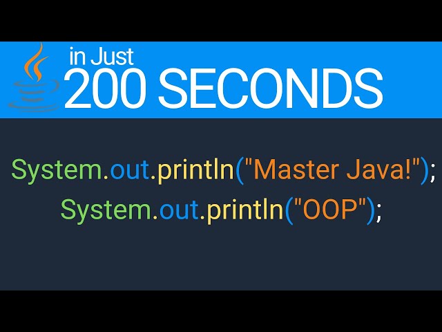 Master Java OOP in 200 Seconds | Java Object Oriented Programming Tutorial for Beginners