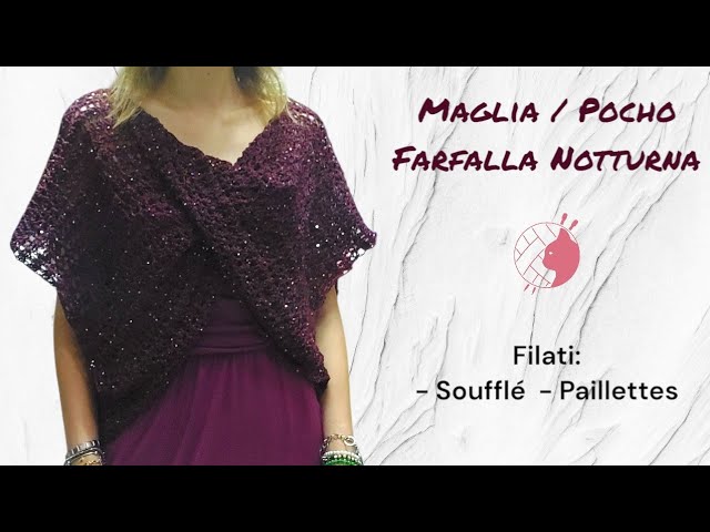 Night Butterfly Poncho Sweater