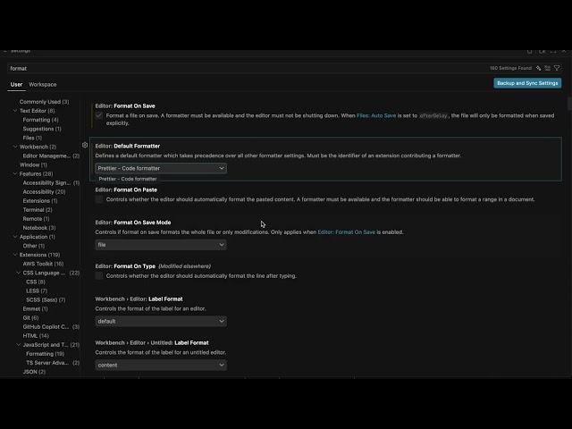 VS Code - On Save - Formatting with Prettier