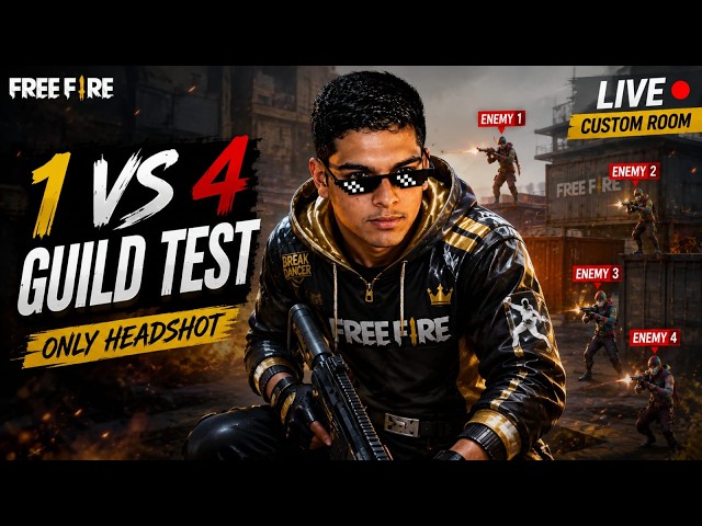 Free Fire Live 1vs4 Custom Room Price Pool #freefirelive #freefiremax @Sonu_Is_Live_1