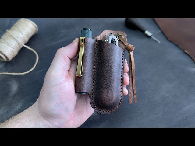 Making DIY a Leather EDC Pocket Organizer [ PDF Pattern ]